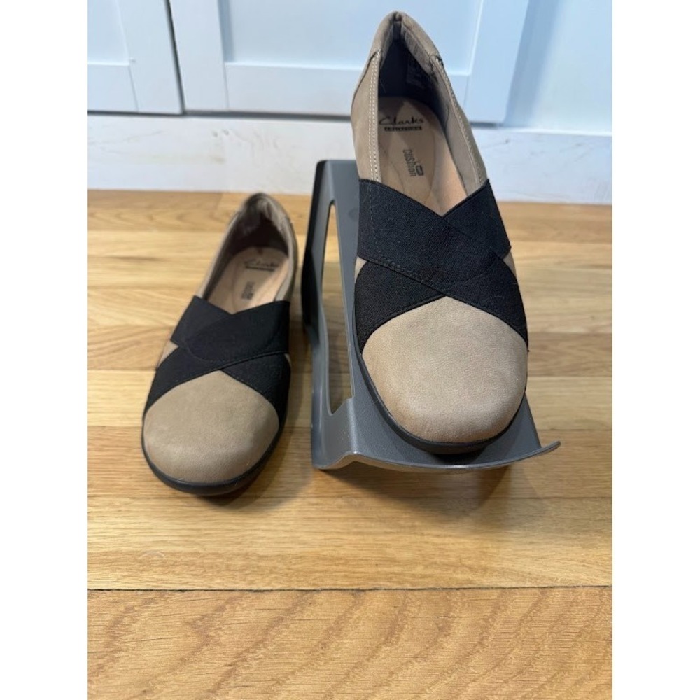 Collection Clarks Kayleigh Loafer Flats Women US 10 Black Soft Cushion Slip On